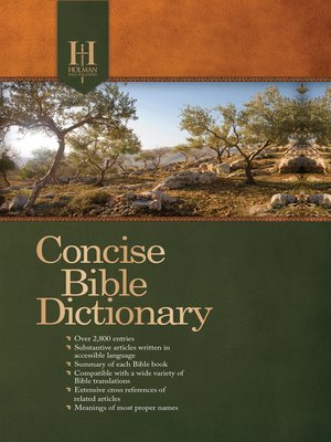 cover image of Holman Concise Bible Dictionary